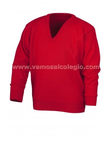 Jersey Cuello Pico 100%ACRÍLICO ROJO ¡¡ARTÍCULO EN PROMOCIÓN!!