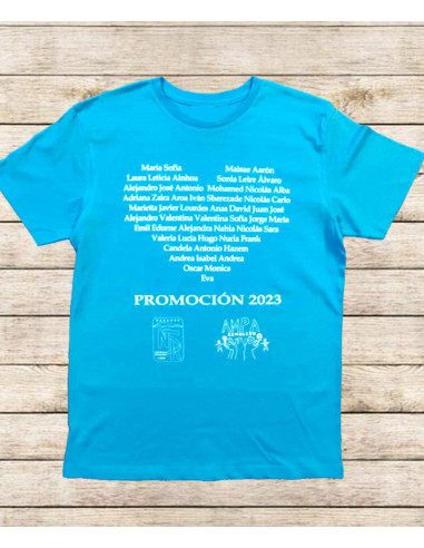 Camiseta personalizada corazon colegio remolino